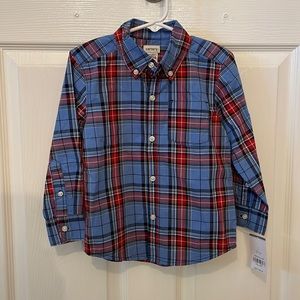 Carter’s Plaid Button Down Long Sleeve Shirt 3T NWT
